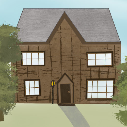digital drawing of a house
