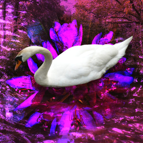 swan digital art