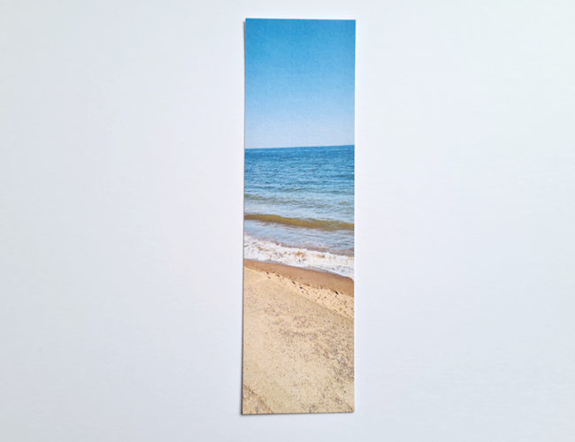 Teignmouth beach photograph bookmark