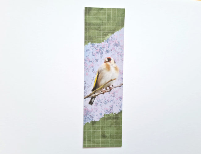 goldfinch digital art bookmark