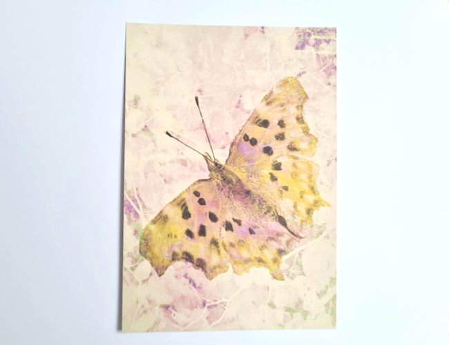leafy butterfly digital art print